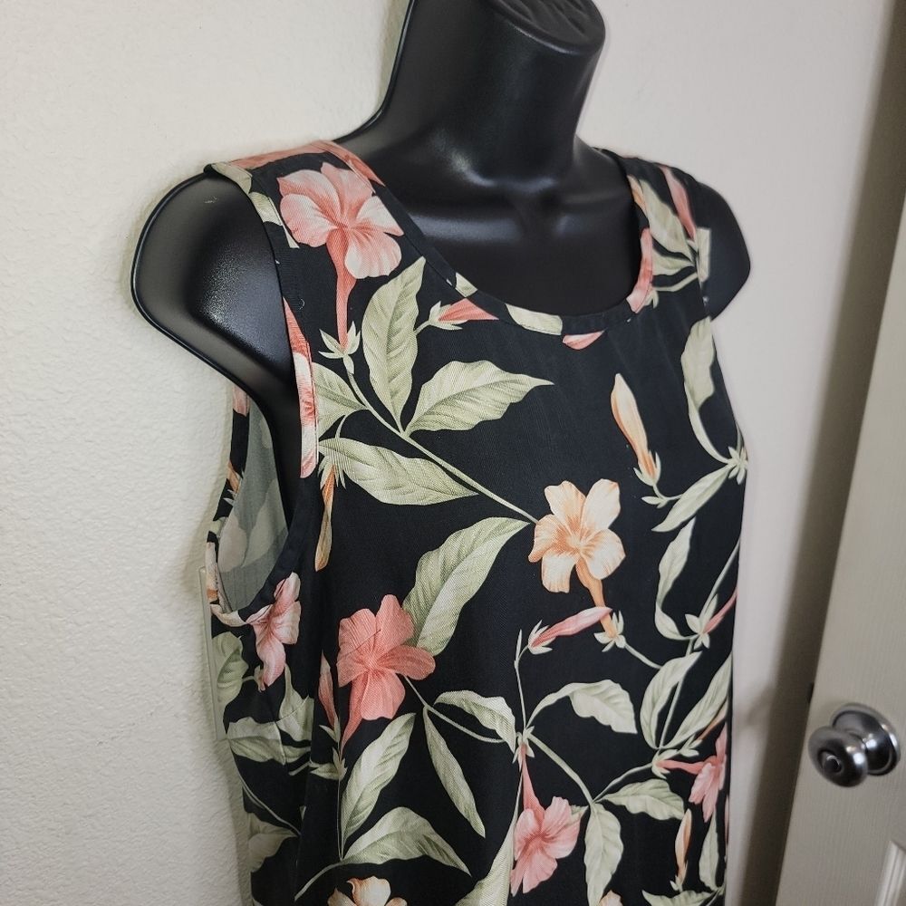 Tommy Bahama vintage tropical floral print silk maxi dress Large - Picture 3 of 7